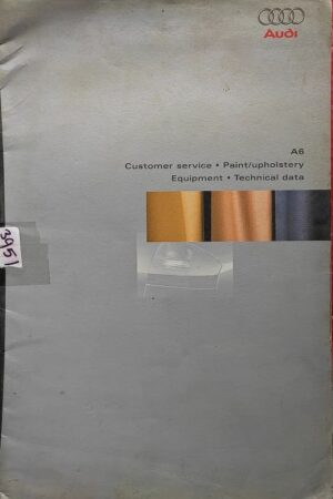 Audi Customer Service Paint/Upholstery Equitment Technical Data