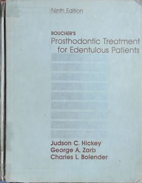 Boucher's - Prosthodontic Treatment For Edentulous Patients