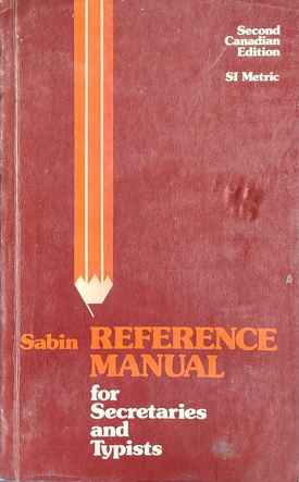 Reference Manual For Secretaries And Typists