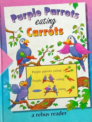 Purple Parrots Eating Carrots