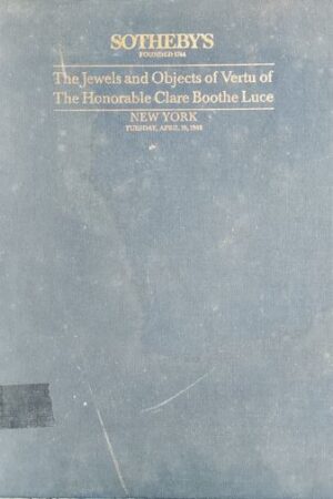 The Jewels and Objects of Vertu of The Honorable Clare Bookthe Luce